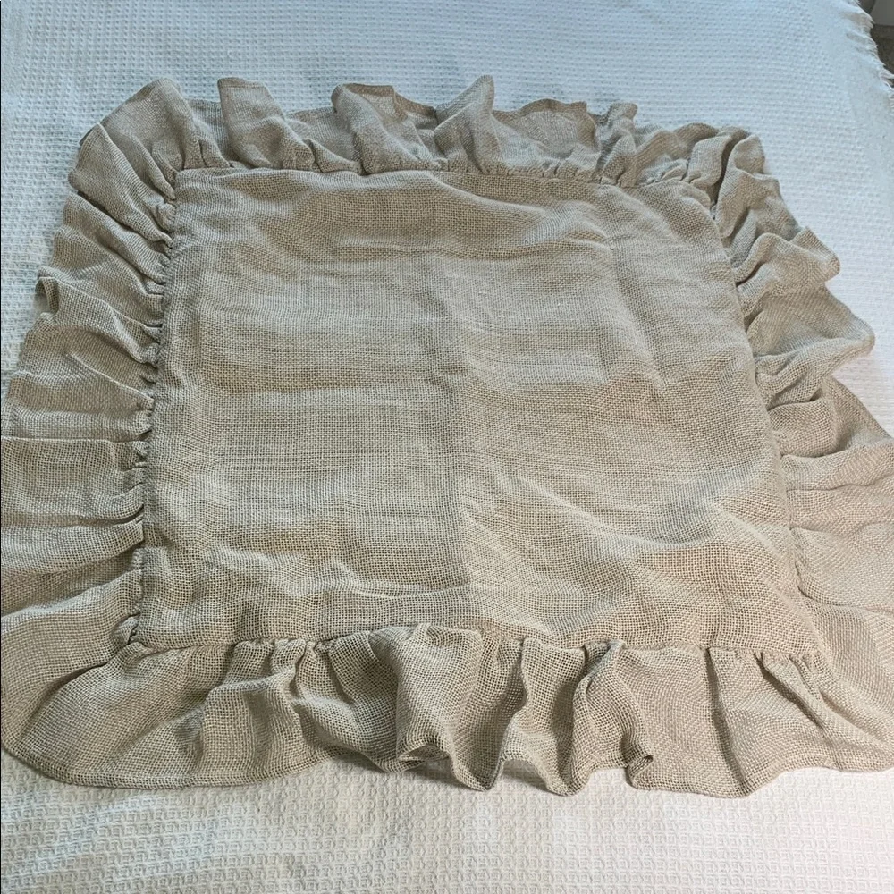 Pine Cone Hill Linen 26” Euro sham with Ruffle